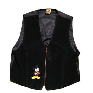 Disney Mickey Mouse Vintage Suede Leather Vest Sm
